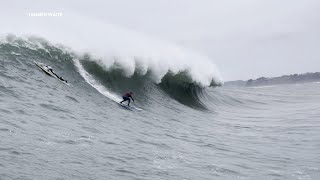 Surfers head to Bay Areas legendary Mavericks as powerful waves expected [upl. by Maegan]