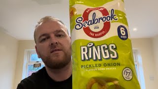 Seabrook Pickled Onion Flavour Rings  Review [upl. by Ylerebmik998]