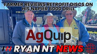 Retrofit Discs on a Napier CT 6000 Drill  AgQuip Field Days  Review  Seeders amp Planting [upl. by Nos]