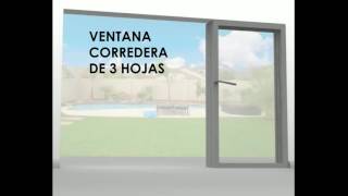 VENTANA CORREDERA DE 3 HOJAS PVC [upl. by Anij]