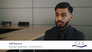 Anil Kararra Paralegal Apprentice Corporate Department Gowling WLG [upl. by Enialem]