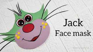 jack face mask  how to make jack mask  cartoon face mask  paper mask facemask oggy cartoon [upl. by Rosenblatt191]