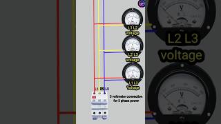 Voltmeter connection with 3 phase electronic shorts diy diagram [upl. by Dorion]