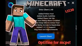 Optifine for mcpe Zoom and rgb keystrokes Onix client download free 11730 Minecraft Bedrock [upl. by Novat]