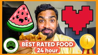 Eating Best Rated Food For 24 Hour Food Challenge  Veggie Paaji [upl. by Naed]