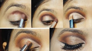 classic golden glitter eye makeup tutorial  eye makeup tutorial [upl. by Kieffer833]