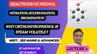 NITRATION BROMINATION amp SULPHONATION OF PHENOL ALCOHOLS PHENOLS amp ETHERS CLASS 12 CHEMISTRY [upl. by Aisetal456]