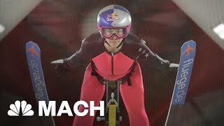 Learning To Fly Wind Tunnel Training Takes Ski Jumping To New Heights  Mach  NBC News [upl. by Karyl]