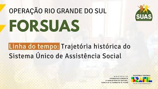 FORSUAS  Linha do tempo Trajetória histórica do Sistema Único de Assistência Social [upl. by Tansy]