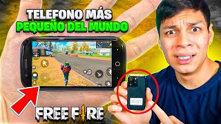 JUGANDO FREE FIRE EN EL CELULAR MÁS PEQUEÑO DEL MUNDO 25 pulgadas [upl. by New164]