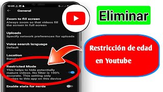 Cómo eliminar la restricción de edad en Youtube 2024  Configuración de restricciones de Youtube [upl. by Say]