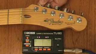 How to use an electronic guitar tuner to tune your guitar [upl. by Weitzman]