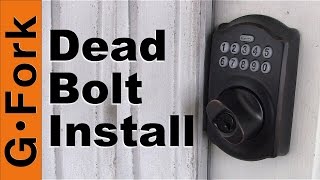 How To Install A Keypad Deadbolt Lock  GardenFork [upl. by Durr]