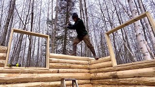 Off Grid Living Solo Building A Log Cabin Buying New Property [upl. by Nnasor]