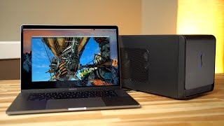 Apple eGPU developer kit tested with a 15quot MacBook Pro [upl. by Dahij]