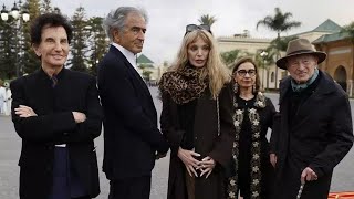 BernardHenri Lévy  Arrivée de Macron amp Mohammed VI à Rabat Maroc 28 octobre 2024 [upl. by Aihtiekal551]