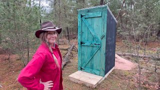 SIMPLE OUTHOUSE done right anyone can build it [upl. by Adnoryt]