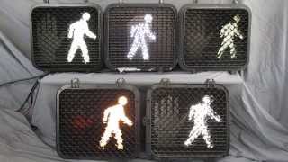 Five Pedestrian Traffic Signals Cycling [upl. by Shanon737]