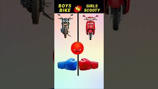 Boys Bike vs Girls Scooty comparison ❓dog shorts [upl. by Lekym]