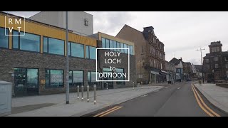 Drive from Holy Loch Sandbank to Dunoon Scotland [upl. by Mezoff]