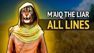 Skyrim ٠ All Lines of Maiq the Liars Dialogues [upl. by Barrie474]