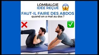 Lombalgie  Arrêtez les abdos [upl. by Fiske]