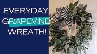 How to make a mixed greenery wreatheasy wreath tutorial burlapali diy grapevine [upl. by Cromwell]