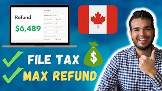 HOW TO FILE TAX RETURN ONLINE CANADA  STEP BY STEP GUIDE [upl. by Barnabas]