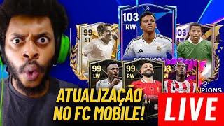 EVENTO DA CHAMPIONS AO VIVO CONFERINDO TUDO DA ATUALIZAÇÃO E ABRINDO PACKS  FC MOBILE 25 [upl. by Janeen553]