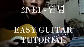 2NE1  안녕 Goodbye Guitar Instrumental Tutorial  TAB [upl. by Lyris686]