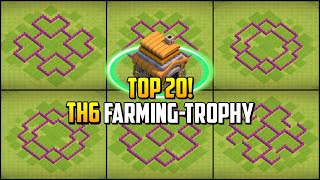 TOP 20 Best Town Hall 6 TH6 FarmingTrophyWar Base Layout with Copy Link 2023  Clash of Clans [upl. by Arremat530]