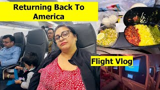 Going Back To USA  Worst Flight Experience  Flight Vlog  Simple Living Wise Thinking [upl. by Nerin859]