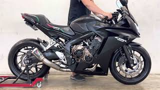 Honda Cbr650f 2017 Exhaust sound Ar racing Slip on [upl. by Anirbaz]