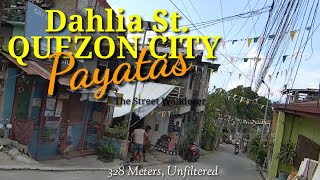 Comfortable trek thoughout DAHLIA STREET inside Barangay Payatas in Quezon City Philippines 328m [upl. by Kincaid]