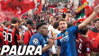 INTERISTI alla festa SCUDETTO del MILAN CI PICCHIANO [upl. by Stilwell]