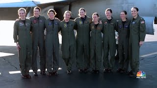 1st Navy Female Fighter pilot given historical final salute with allfemale flyover [upl. by Atirehc435]