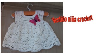 Vestido niña a crochet muy fácil todas las tallas [upl. by Kliman]