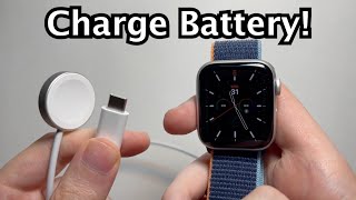 Apple Watch How to Charge amp Check Battery  Series 7 [upl. by Isobel]