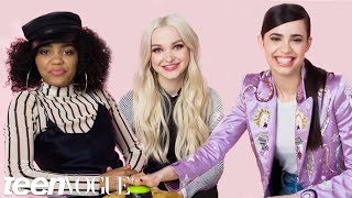 Dove Cameron and Descendants 2 Stars Test Their Disney Trivia Knowledge  Teen Vogue [upl. by Assilav]