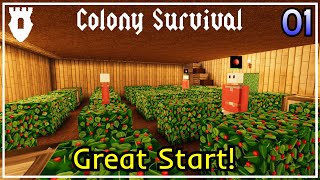 Great Start  Colony Survival Ep 1 [upl. by Azerila]