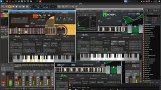 MusicLab  RealGuitar 6 RealLPC 6 in Ubuntu Studio [upl. by Airdnassac]