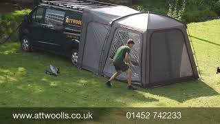 Vango Tailgate Hub Low Awning Pitching amp Packing Video Real Time [upl. by Fortunna]