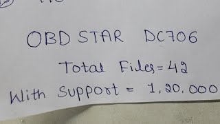 OBDSTAR DC706 TOTAL FILES 42 WITH SUPPORT [upl. by Forster]