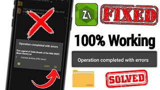 How To Fix Zarchiver Operation Completed With Errors  Zarchiver Operation Completed With Errors Fix [upl. by Noinatrad]