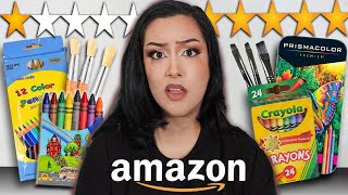 I Compared 1 Star Art Supplies To 5 Star Ones total mess [upl. by Ynagoham]