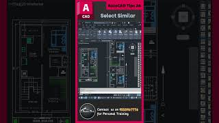 AutoCAd Tips 24 Select similar Command in AutoCAD Select similar object in 1 click autocad [upl. by Anitrak]