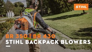 STIHL BR 350 and BR 430 Backpack Blower  Features and Benefits [upl. by Eiralav]