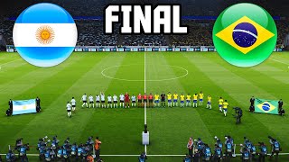 Argentina vs Brazil  COPA AMERICA FINAL 2021 Gameplay [upl. by Hyman620]