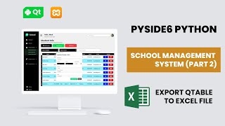 Export QTable To Excel  QFileDialog  Pyside6 or PyQt6  2024 [upl. by Inaflahk]