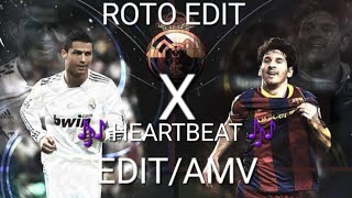 MESSI × RONALDO EDIT● HEARTBEAT editfootballronaldomessiheartbeatgoatseurocapcutrealmadrid [upl. by Zetta]